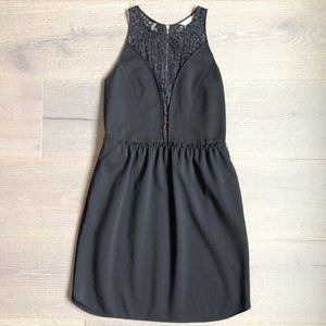 REBECCA TAYLOR Size 10 Navy Sleeveless Lace Dress